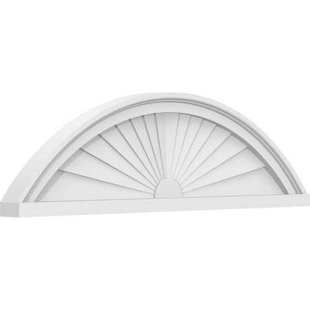 Ekena Millwork Segment Arch Sunburst Architectural Grade PVC Pediment, 32"W x 9"H x 2"P PEDPS032X090SEG01